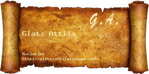 Glatz Attila névjegykártya